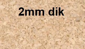 Basic kurkplaat 2mm dik