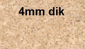 Basic kurkplaat 4mm dik 0