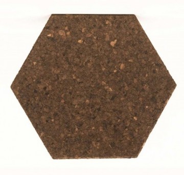 Hexagon kurk prikbord dark