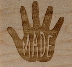 Kurk armband roze steen/metaal