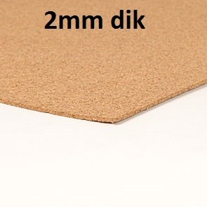 Kurk plaat industrie 2mm 90x60cm