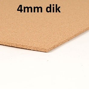 Kurk plaat industrie 4mm 90x60cm