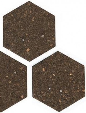 Kurkprikbord hexagon donker