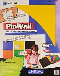 Pinwall zelfklevend prikbord geel