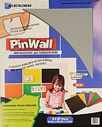 Pinwall zelfklevend prikbord lichtgrijs
