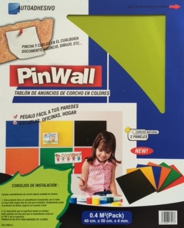 Pinwall zelfklevend prikbord limegroen