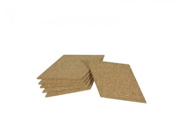 Prikbordjes ruit kurk naturel