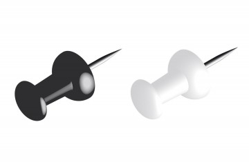 Pushpin zwart wit