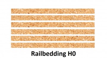Rail bedding kurk h0