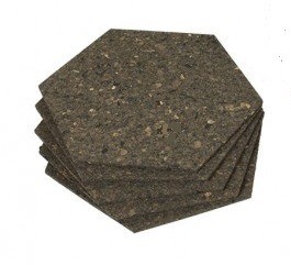 Zeshoek kurk prikbord dark